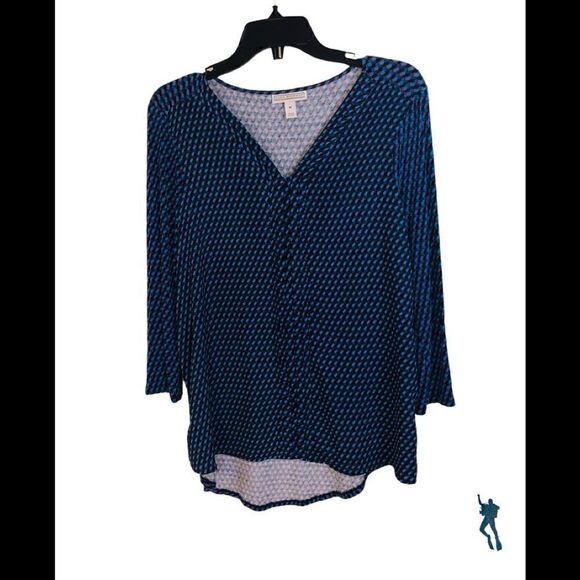 Dana Buchman blue with red ticking. - Picture 1 of 5